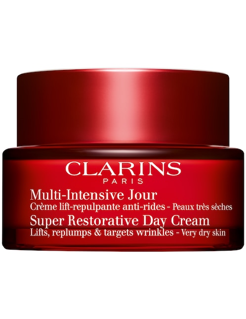 Crema facial recomendada para prevenir signos de la edad día Clarins para piel seca