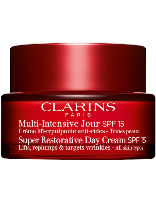 Crema facial Super Restorative Day Cream Clarins recomendado para antiedad