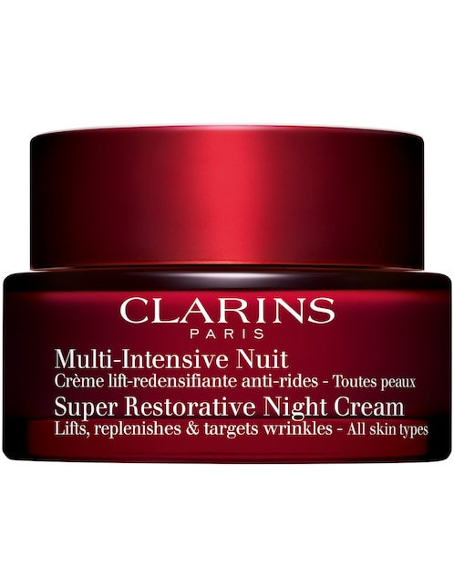 Crema facial recomendada para prevenir signos de la edad de noche Clarins para todo tipo piel