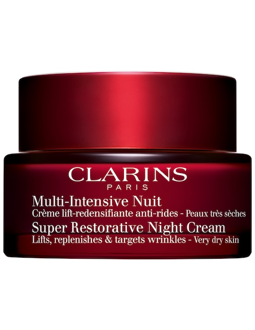 Crema facial recomendada para prevenir signos de la edad de noche Clarins para piel seca