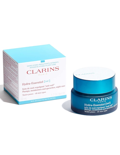 Crema para rostro y cuerpo recomendada para hidratar de noche Clarins Hydra Essentiel para todo tipo piel