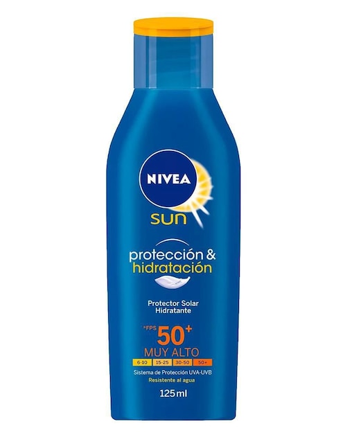 Protector solar FPS 50+ Sun Protección & Hidratación Nivea 125 ml