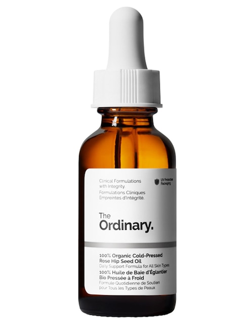 Tratamiento facial 100% Organic Cold-Pressed Rose Hip Seed Oil para hidratar The Ordinary