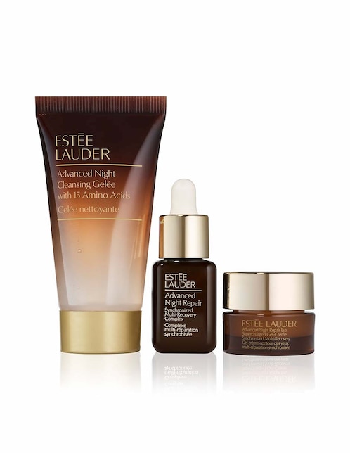 Tratamiento facial Advanced Night Repair Fresh Face Essentials set antiedad Estée Lauder Holiday