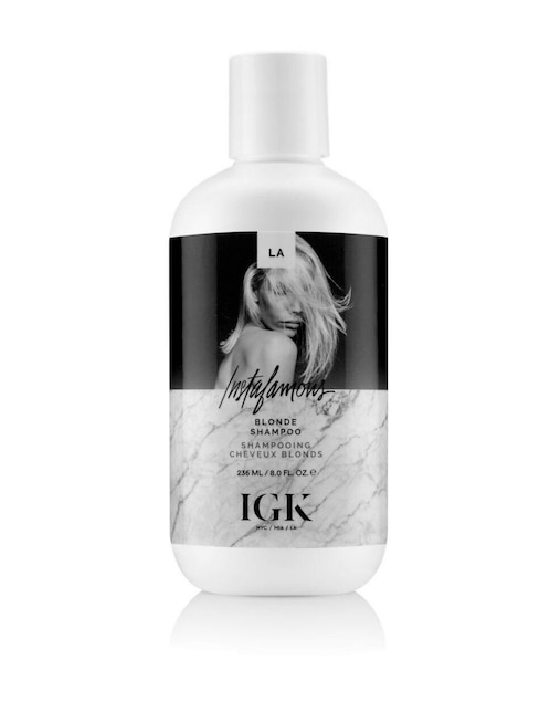 Shampoo matizador de canas para cabello Instafamous Blonde IGK Instafamous