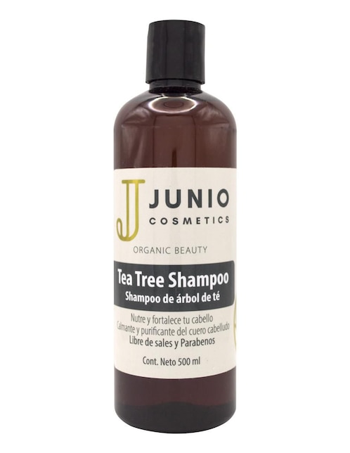 Shampoo hidratante para cabello tea tree Junio Cosmetics