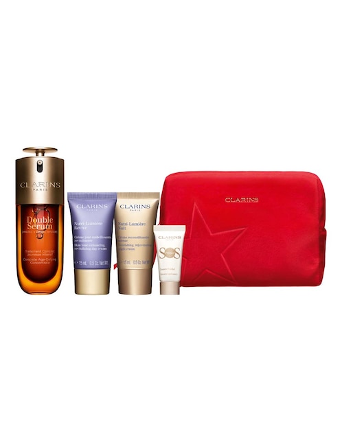 Kit de tratamiento facial Vp Ds & Nutri Lumiere Holiday Season antiedad Clarins