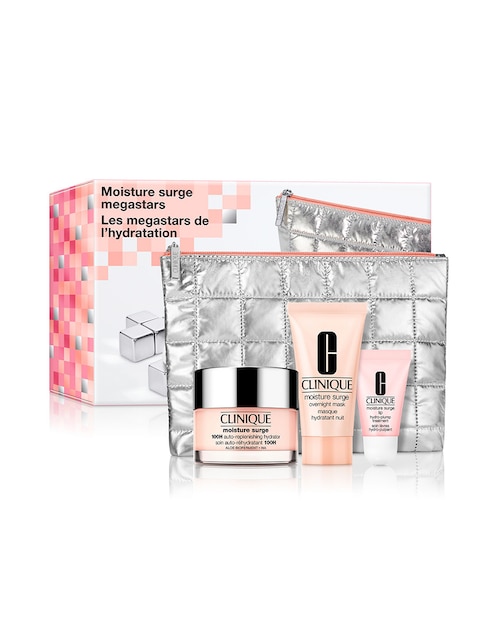 Kit de tratamiento facial Moisture Surge Megastars hidratante Clinique Holiday