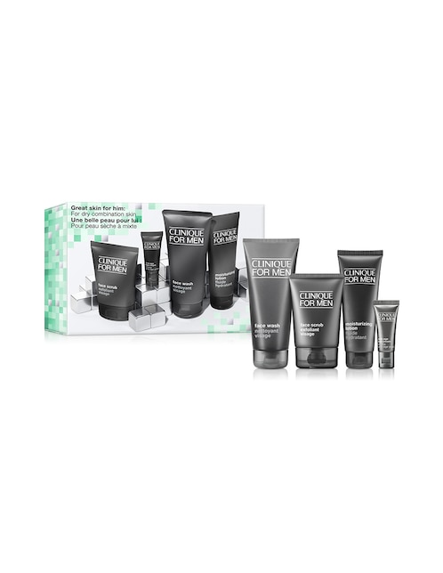 Kit de tratamiento para rostro y cuerpo Great Skin For Him: For Dry Combination Skin hidratante Clinique Holiday