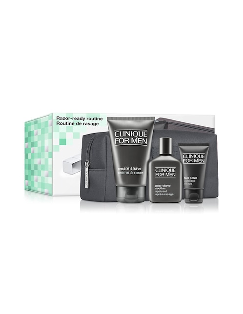 Kit de tratamiento facial Razor-Ready Routine hidratante Clinique Holiday