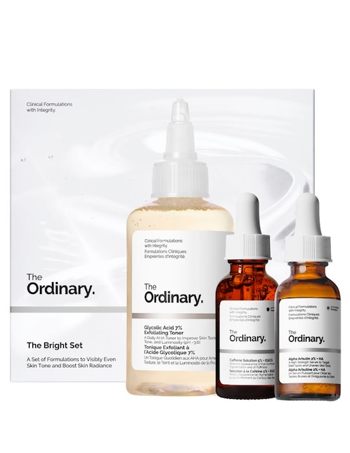 Kit tratamiento facial The Bright antiedad The Ordinary