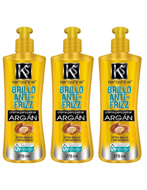 Crema para peinar cabello maltratado Kerashine para hidratar