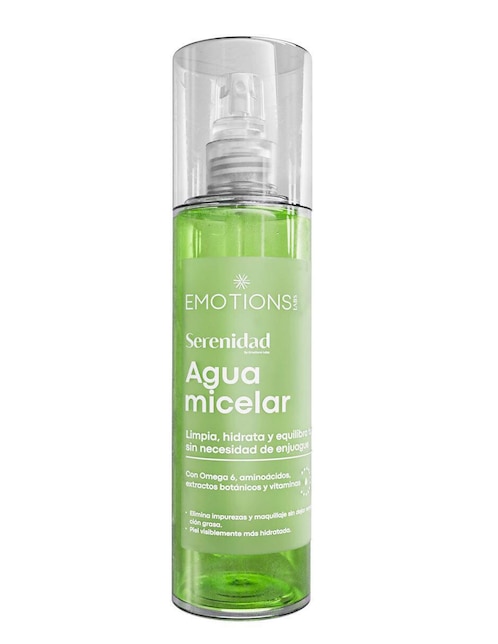 Agua micelar facial  piel fresca y sin grasa Emotions Labs Serenidad para desmaquillar