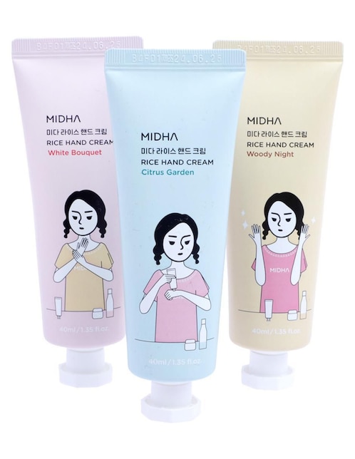 Set de crema para manos recomendada para humectar día y noche Midha para todo tipo piel