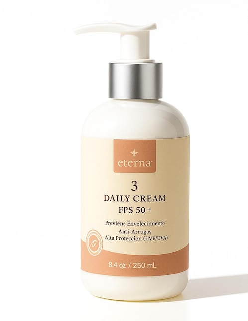 Crema para rostro y cuerpo recomendada para prevenir signos de la edad de día y noche Eterna Skin Care Daily cream para todo tipo piel