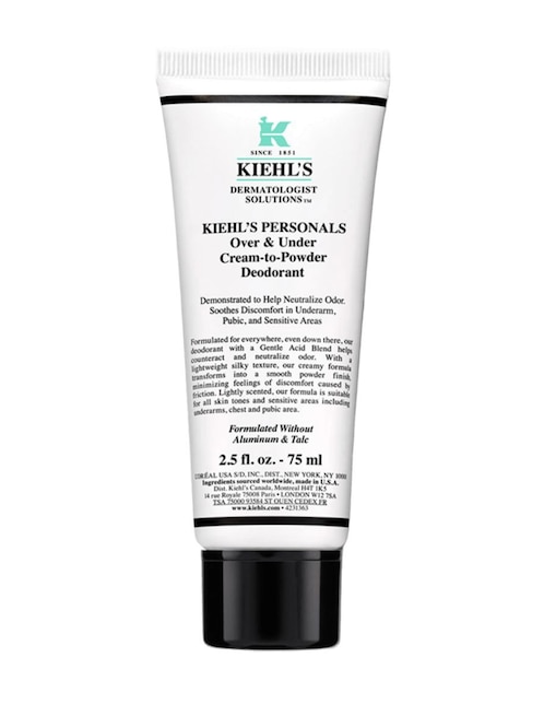 Desodorante para axilas en crema Kiehl's Over & Under unisex