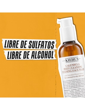 Limpiador facial Calendula Deep Cleansing Foaming Face Wash Kiehl's para calmar y regenerar la piel