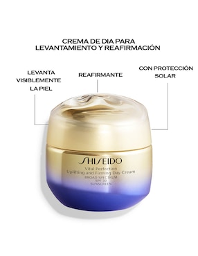 Crema facial recomendada para hidratar día Shiseido Vital Perfection para todo tipo piel