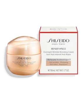 Crema facial recomendada para prevenir signos de la edad noche Shiseido Benefiance para todo tipo piel