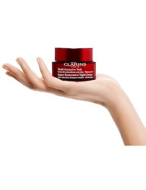 Crema facial recomendada para prevenir signos de la edad de noche Clarins para todo tipo piel