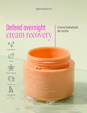 Crema facial recomendada para hidratar de noche Nuria Beauty para todo tipo piel