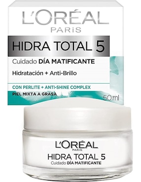 Crema Facial Recomendada Para Hidratar Cuidado Día Matificante L'oréal Hidra Total 5 Para Piel Mixta Y Grasa