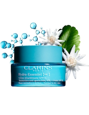 Crema para rostro y cuerpo recomendada para hidratar día Clarins Hydra Essentiel para piel normal