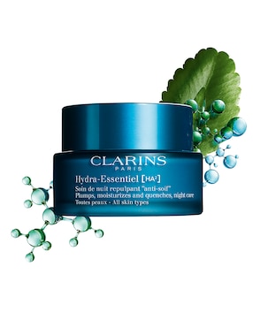 Crema para rostro y cuerpo recomendada para hidratar de noche Clarins Hydra Essentiel para todo tipo piel