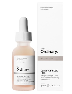 Exfoliante facial Lactic Acid 10% + HA 2% The Ordinary para piel seca