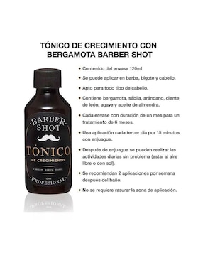 Tónico facial tonico para cabello y barba Barber Shot Profesional