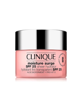 Crema Facial Recomendada Para Hidratar De Día Y Noche Moisture Surge SPF 25 Sheer Hydrator Clinique Para Todo Tipo De Piel