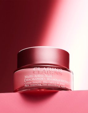 Crema facial recomendada para prevenir signos de la edad de noche Clarins para todo tipo piel