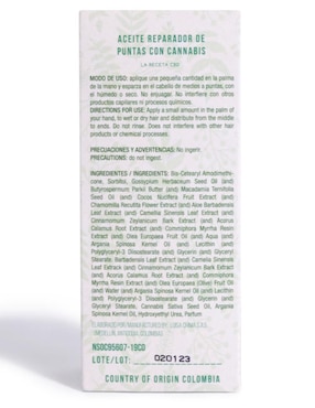 Tratamiento capilar reparador La Receta Cannabis
