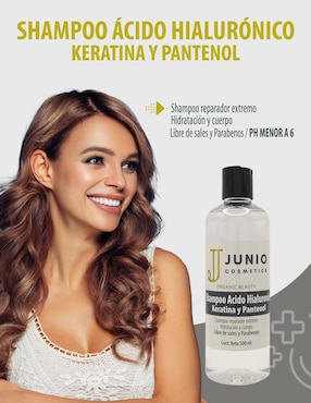Shampoo hidratante para cabello Junio Cosmetics