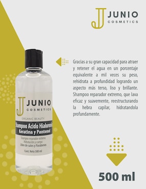 Shampoo hidratante para cabello Junio Cosmetics