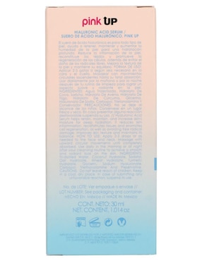 Sérum facial Ácido Hialurónico Pink Up Cosmetics todo tipo piel