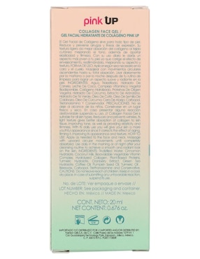 Sérum reafirmante Colágeno Facial en Gel Pink Up Cosmetics todo tipo piel