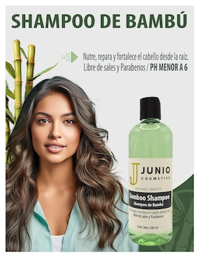 Shampoo para cabello bambú Junio Cosmetics