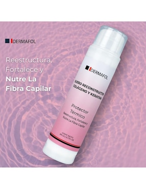 Sérum de protección térmica para cabello Colágeno y Keratina Dermafol todo tipo piel