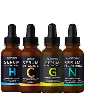 Sérum Facial Vitamina C + Suero ácido Hialurónico + Niacinamida + Glicólico Skin Care Quotidien Para Todo Tipo De Piel