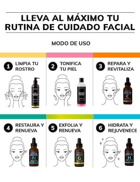 Sérum facial vitamina C + Suero ácido hialurónico + niacinamida + glicólico Skin Care Quotidien para todo tipo de piel