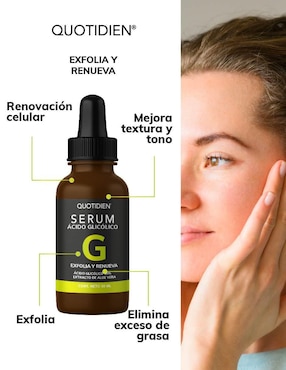 Sérum facial vitamina C + Suero ácido hialurónico + niacinamida + glicólico Skin Care Quotidien para todo tipo de piel