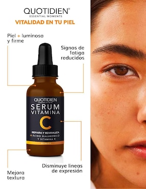Sérum facial vitamina C + Suero ácido hialurónico + niacinamida + glicólico Skin Care Quotidien para todo tipo de piel