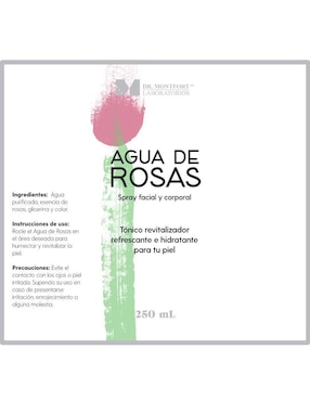 Tónico hidratante Agua de Rosas Laboratorios Dr. Montfort