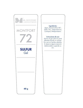 Gel corporal limpiador Sulpur Laboratorios Dr. Montfort