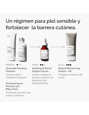Sérum antiedad facial soothing barrier support the ordinary de piel normales y sensibles