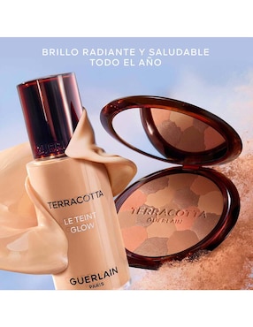 Paleta de blush e iluminador en polvo compacto Guerlain Terracotta