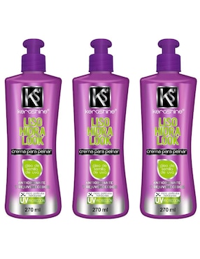 Crema para peinar cabello lacio Kerashine antifrizz