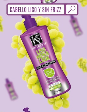 Crema para peinar cabello lacio Kerashine antifrizz