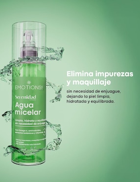 Agua micelar facial  piel fresca y sin grasa Emotions Labs Serenidad para desmaquillar